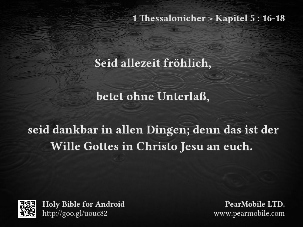 1 Thessalonicher, Kapitel 5:16-18